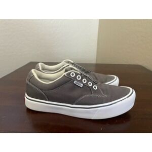 Vans Mens Sneakers Skate Shoes Gray White Canvas Low Top Lace Up 7M
